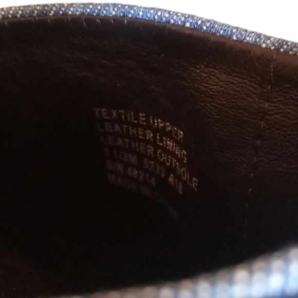 Tory Burch Annabelle Blue Denim Chambray Bow Detail Slide Sandals Size 5.5 New - Picture 8 of 9